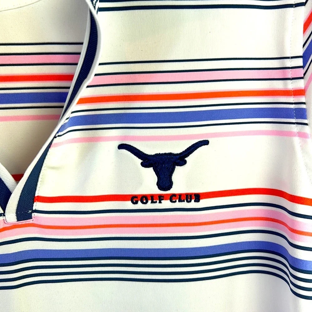 Peter Millar Sun Protection Striped Golf Club Shirt Like New Size Medium - Picture 3 of 8